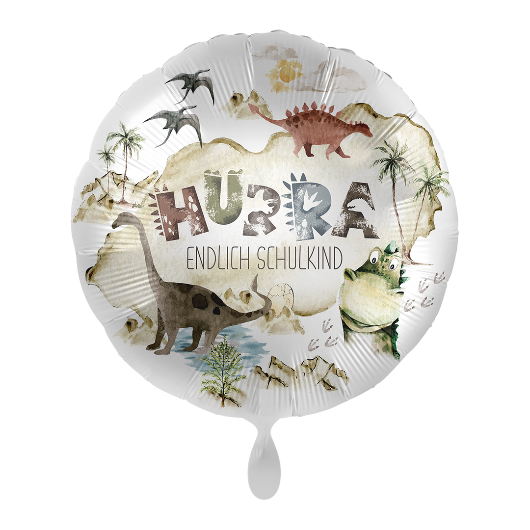 Folienballon Einschulung | Hurra Schulkind | ca. 45cm Durchmesser