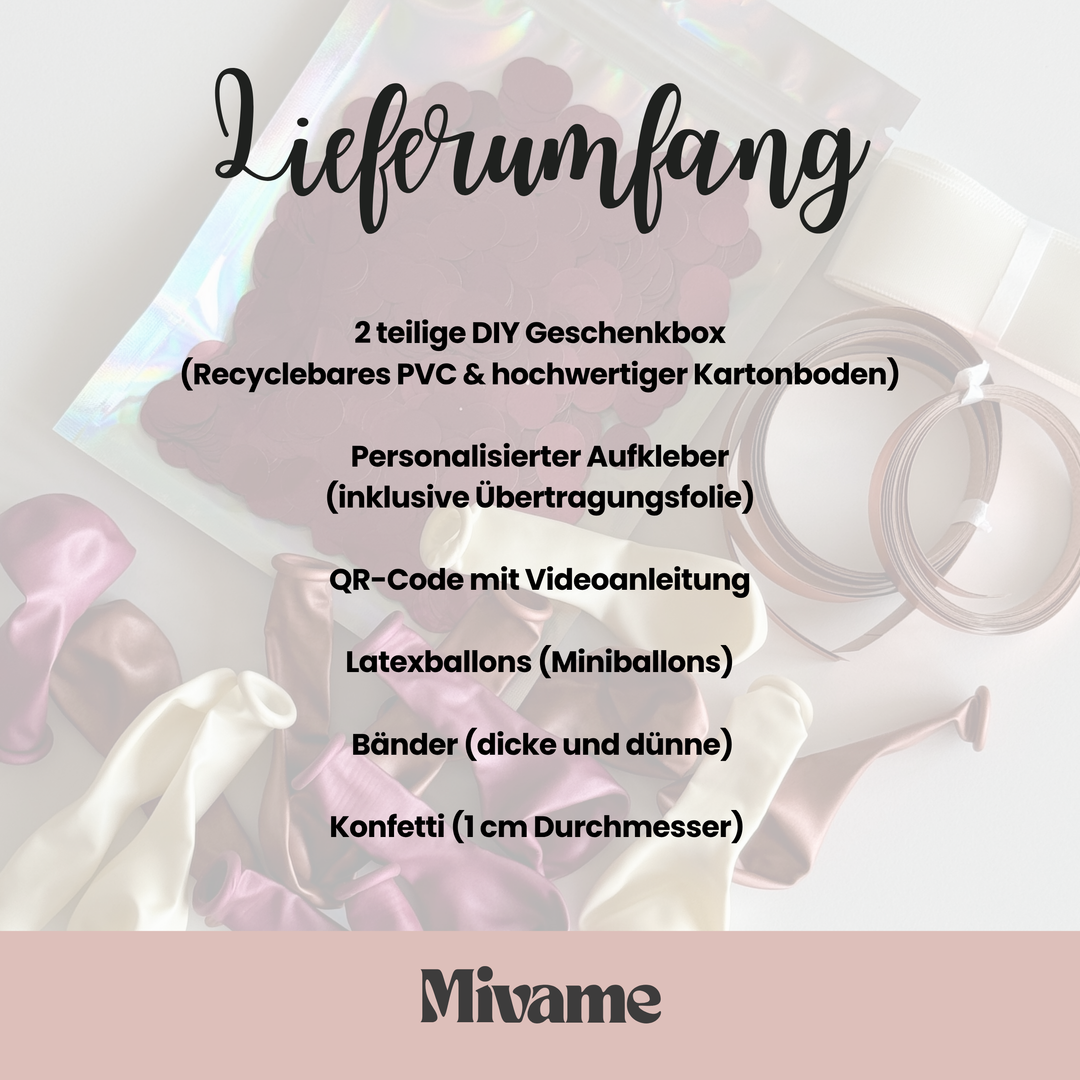 Ballon Box Rose Blossom