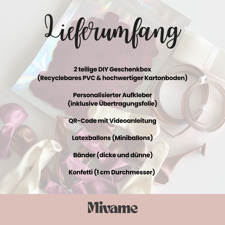 Ballon Box Rose Blossom