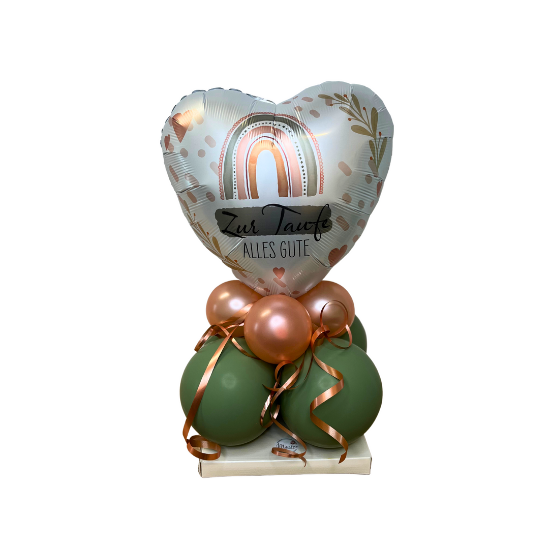 Folienballon Religion | Zur Taufe alles Gute | rund | 45cm | inkl. Heliumfüllung