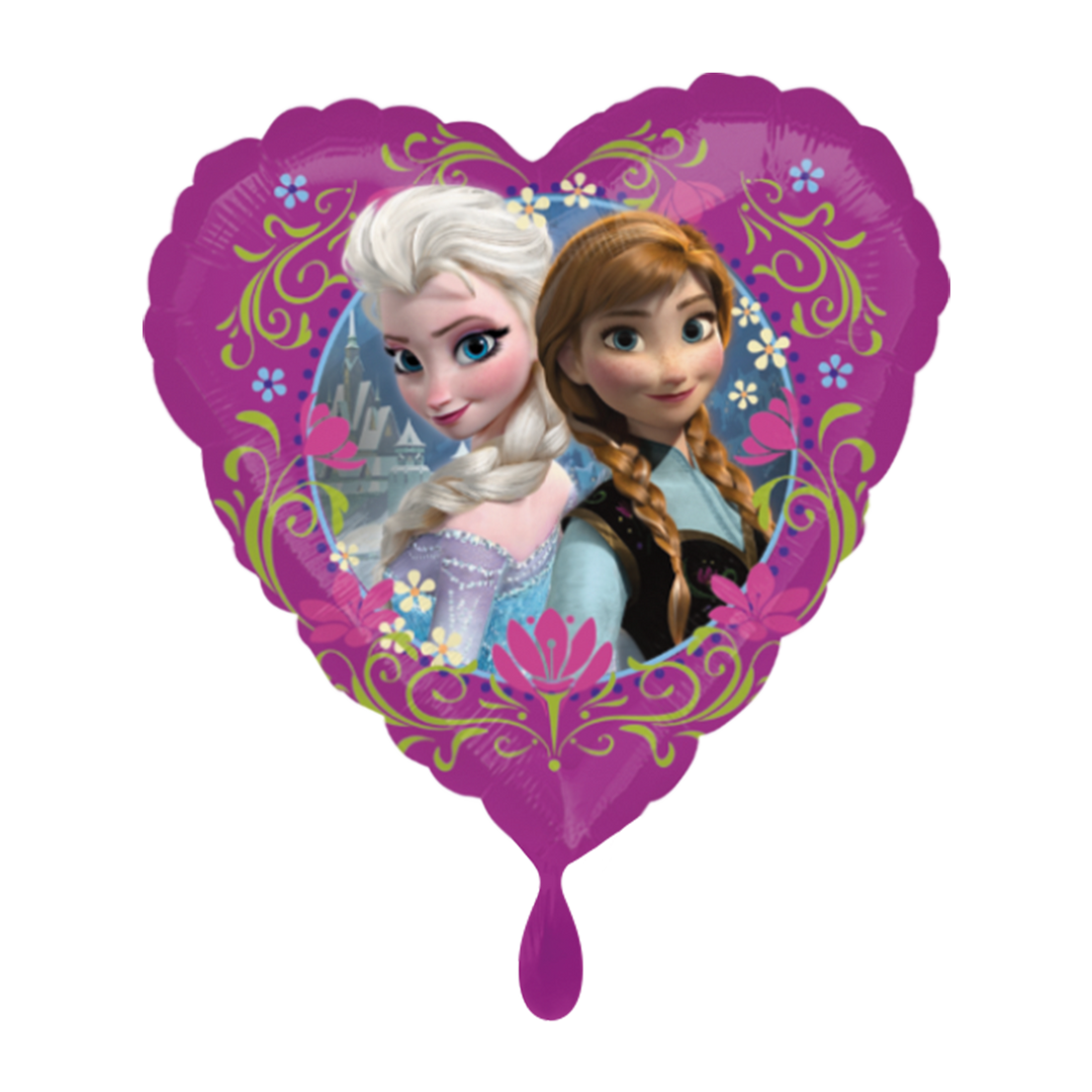 Folienballon TV | Frozen Love Anna & Elsa | 45cm inkl. Heliumfüllung