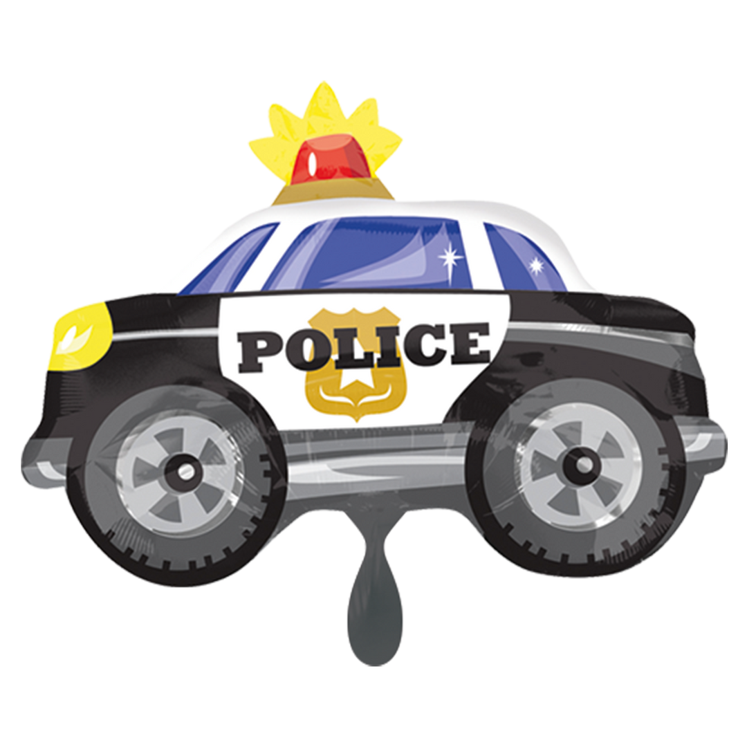 Folienballon Figur & Form | Polizei | Polizeiauto | Auto | ca. 50cm inkl. Heliumfüllung