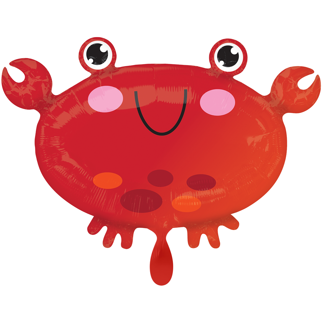 Tierballon Krabbe | Krebs | ca. 50cm inkl. Heliumfüllung