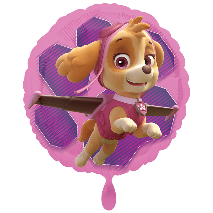 Folienballon Film & TV | Paw Patrol rund | Skye und Everest | ca. 45cm | inkl. Heliumfüllung