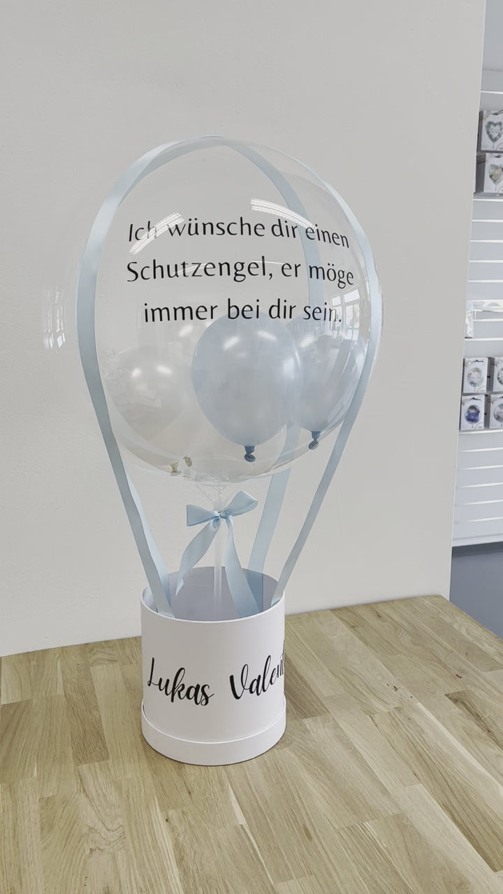 Ballon Bouquet Pearlblau Weiß