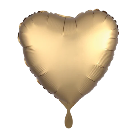 Folienballon Herz einfarbig | ca. 43cm Durchmesser | verschiedene Farben erhältlich | einseitig personalisierbar