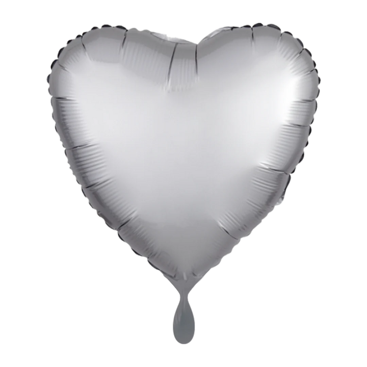 Folienballon Herz einfarbig | ca. 43cm Durchmesser | verschiedene Farben erhältlich | einseitig personalisierbar