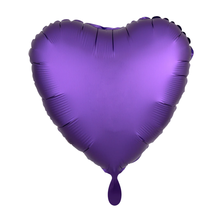 Folienballon Herz einfarbig | ca. 43cm Durchmesser | verschiedene Farben erhältlich | einseitig personalisierbar