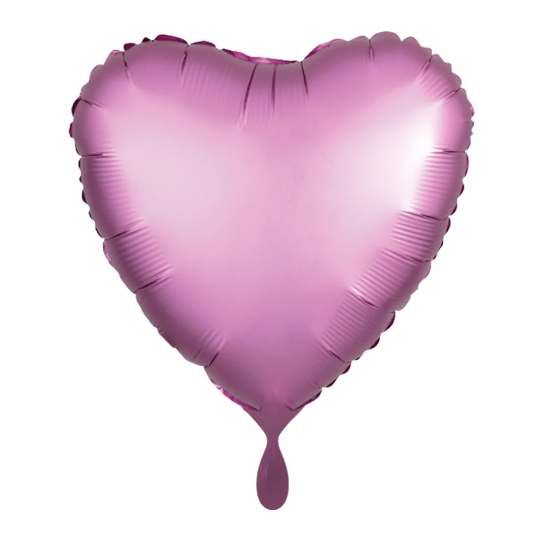 Folienballon Herz einfarbig | ca. 43cm Durchmesser | verschiedene Farben erhältlich | einseitig personalisierbar