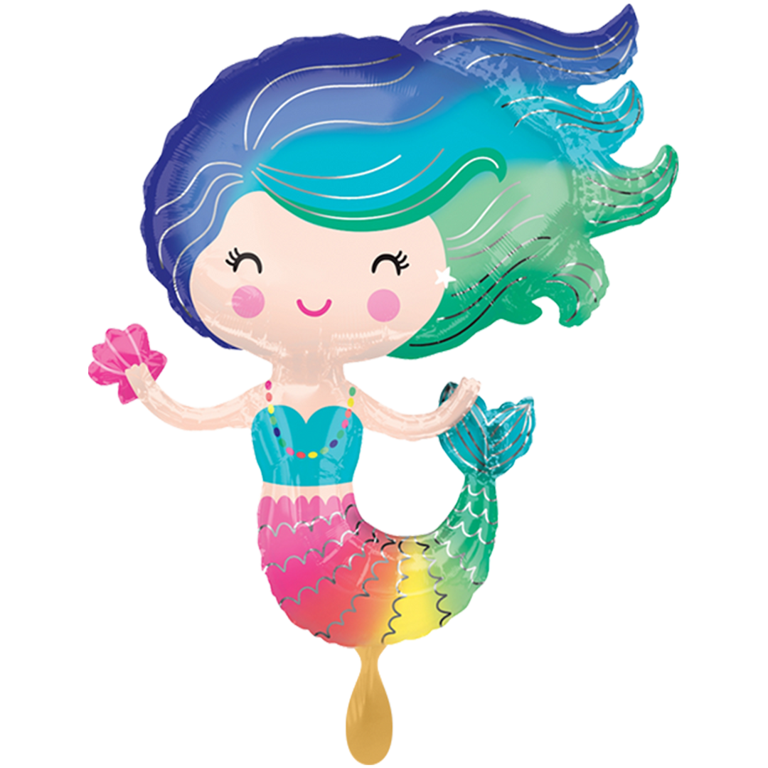 Folienballon Mermaid |  Meerjungfrau | 76cm | inkl. Heliumfüllung