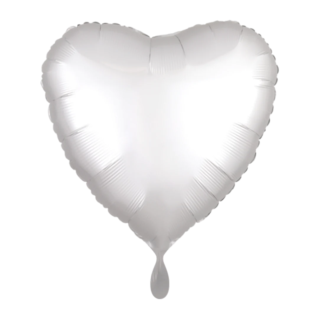 Folienballon Herz einfarbig | ca. 43cm Durchmesser | verschiedene Farben erhältlich | einseitig personalisierbar