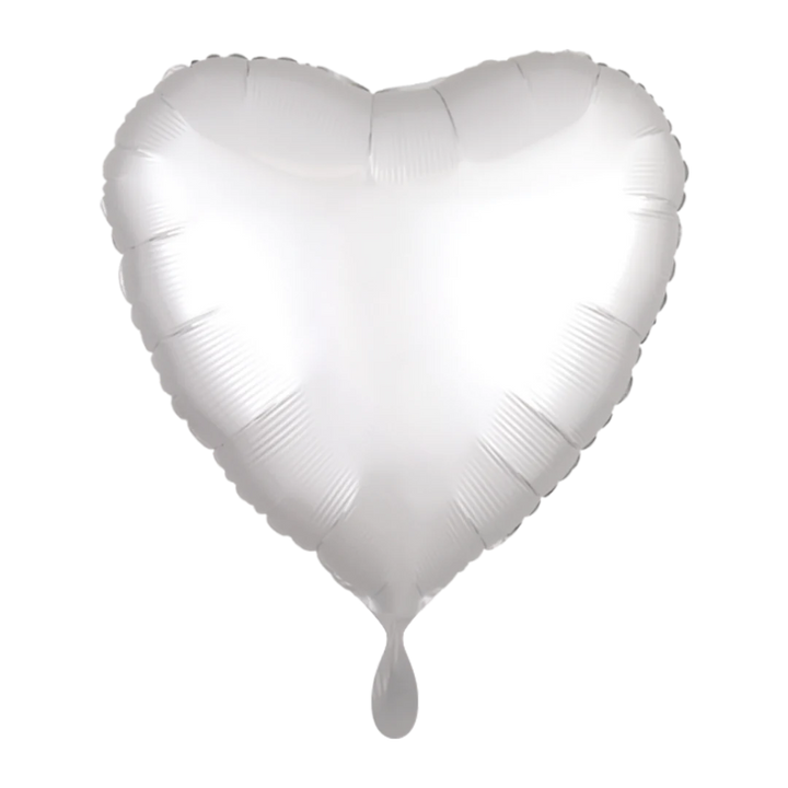 Folienballon Herz einfarbig | ca. 43cm Durchmesser | verschiedene Farben erhältlich | einseitig personalisierbar
