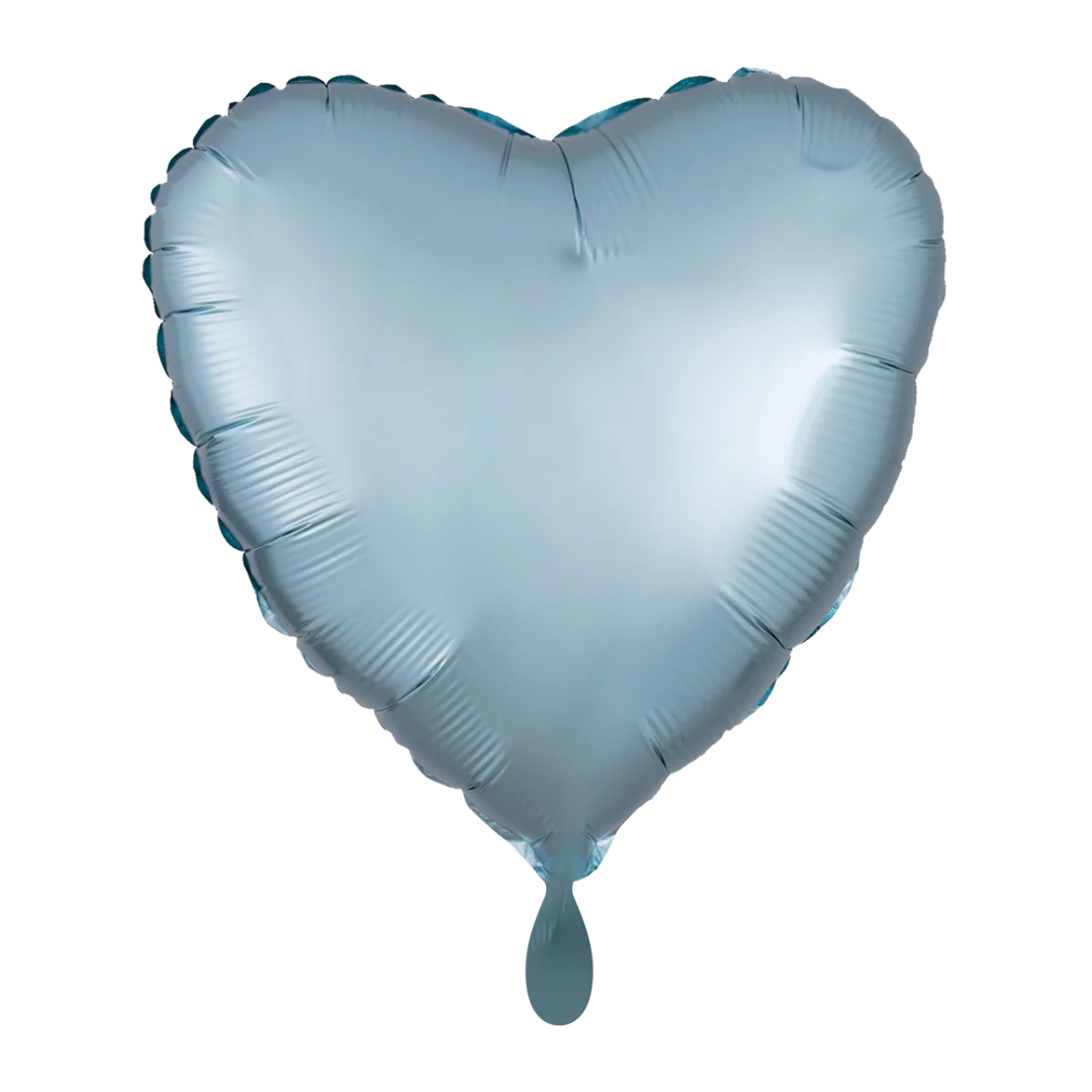 Folienballon Herz einfarbig | ca. 43cm Durchmesser | verschiedene Farben erhältlich | einseitig personalisierbar