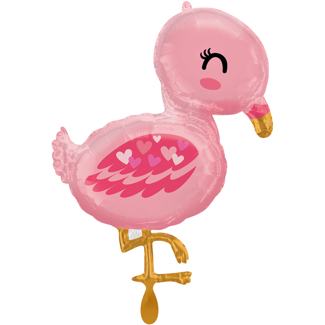 Tierballon Baby Flamingo | ca. 81cm inkl. Heliumfüllung