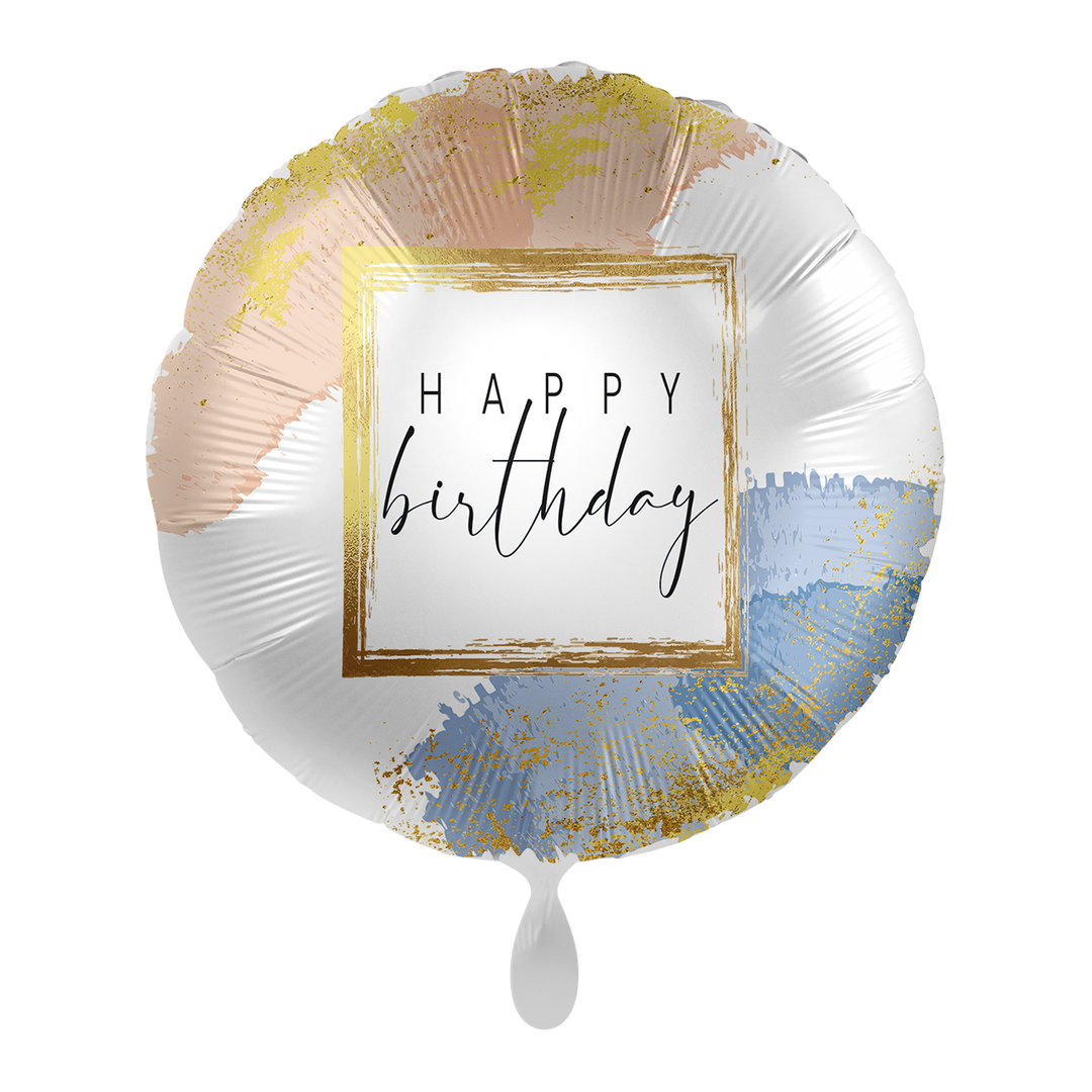 Folienballon Geburtstag | Happy Birthday | ca. 45cm inklusive Heliumfüllung