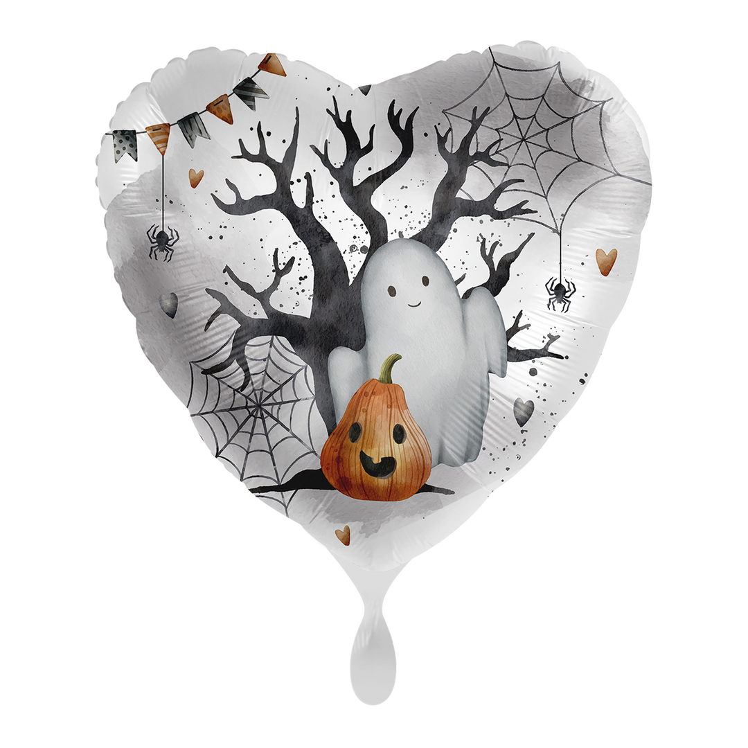 Folienballon Halloween | Geist & Kürbis | ca. 45cm inklusive Heliumfüllung