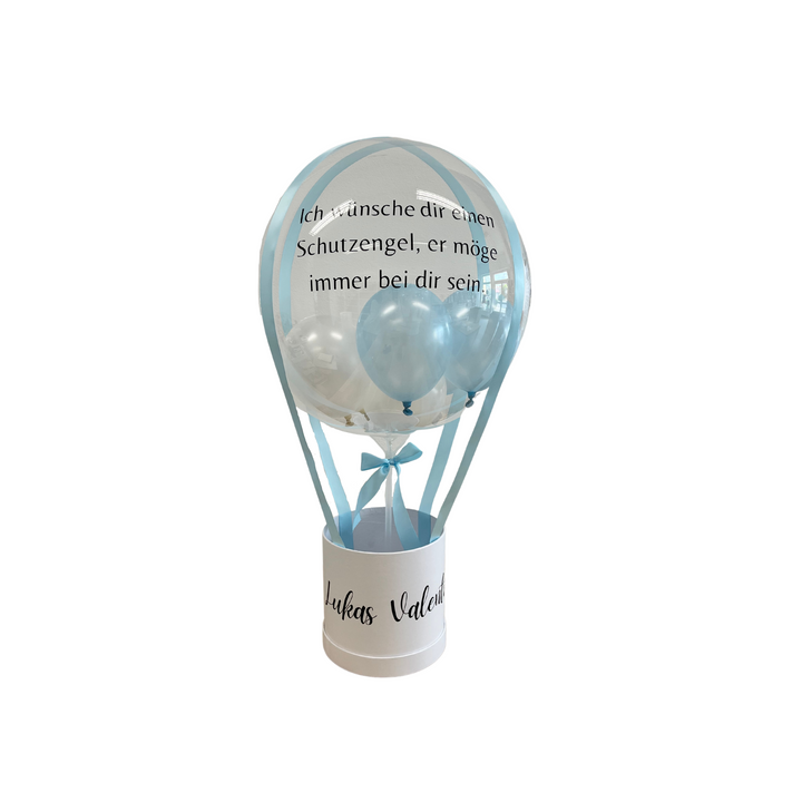 Ballon Bouquet Pearlblau Weiß